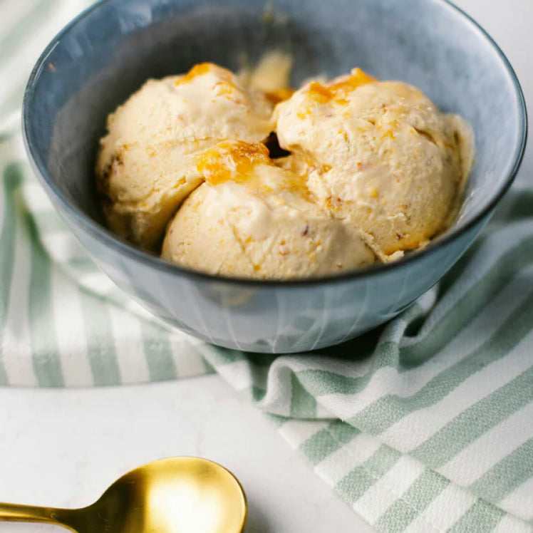 No-Churn Peach Brown Sugar Ice Cream